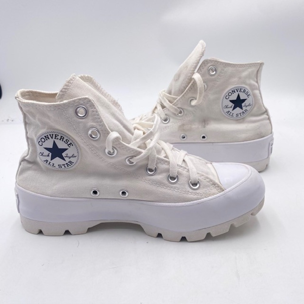 Converse Chuck Taylor All Star Lugged High Top Women 7.5‎ White Canvas Platform